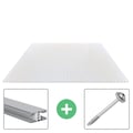 Acrylglas Stegdoppelplatte | 16 mm | Profil Mendiger | Sparpaket | Plattenbreite 1,20 m | Opal Weiß | Breite 3,75 m | Länge 3,00 m #1