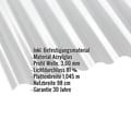 Acrylglas Wellplatte | 76/18 | Sparpaket | 3,00 mm | Klar | Wabenstruktur | Breite 3,98 m | Länge 7,00 m #2