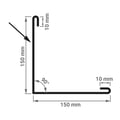 Außenecke | 15 cm x 15 cm x 2,00 m | Stahl 0,50 mm | 25 µm Polyester | 7016 - Anthrazitgrau #4