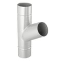 Fallrohrabzweig 60° | Stahl | Ø 100 mm | 9006 - Weißaluminium #1