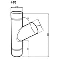 Fallrohrabzweig 60° | Titanzink | Ø 100 mm #2