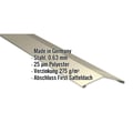 Firstblech flach | 14,5 x 14,5 cm | 150° | Stahl 0,63 mm | 25 µm Polyester | 1015 - Hellelfenbein #2