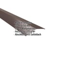 Firstblech flach | 14,5 x 14,5 cm | 150° | Stahl 0,50 mm | 35 µm Mattpolyester | 32 - Dunkelbraun #2