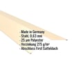 Firstblech flach | 19,8 x 19,8 cm | 150° | Stahl 0,63 mm | 25 µm Polyester | 1015 - Hellelfenbein #2