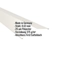 Firstblech flach | 19,8 x 19,8 cm | 150° | Stahl 0,63 mm | 25 µm Polyester | 9010 - Reinweiß #2