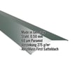 Firstblech flach | 19,8 x 19,8 cm | 150° | Stahl 0,50 mm | 60 µm Puramid | 6005 - Moosgrün #2