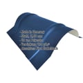 Firstblech halbrund klein | 1,965 m | Stahl 0,50 mm | 25 µm Polyester | 5010 - Enzianblau #2