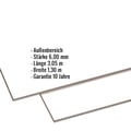 HPL Platte | Außen | 6 mm | Reinweiß | 3,05 x 1,30 m #2