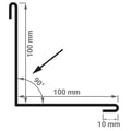 Innenecke | 10 cm x 10 cm x 2,00 m | Stahl 0,75 mm | 25 µm Polyester | 9002 - Grauweiß #4