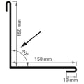 Innenecke | 15 cm x 15 cm x 2,00 m | Stahl 0,50 mm | 25 µm Polyester | 8012 - Rotbraun #4