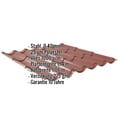 Pfannenblech 2/1060 | Anti-Tropf 1000 g/m² | Sonderposten | Stahl 0,40 mm | 25 µm Polyester | 8012 - Rotbraun #2