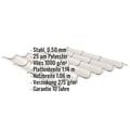 Pfannenblech 2/1060 | Anti-Tropf 1000 g/m² | Stahl 0,50 mm | 25 µm Polyester | 9002 - Grauweiß #2