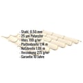 Pfannenblech 2/1060 | Anti-Tropf 700 g/m² | Stahl 0,50 mm | 25 µm Polyester | 1015 - Hellelfenbein #2
