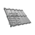 Pfannenblech Szafir 350/15 | Anti-Tropf 700 g/m² | Stahl 0,63 mm | 50 µm PURLAK® | 9006 - Weißaluminium #2