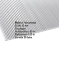 Polycarbonat Doppelstegplatte | 10 mm | Breite 1,05 m | Klar | Beidseitiger UV-Schutz | 3,00 m #2