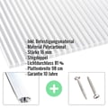 Polycarbonat Doppelstegplatte | 16 mm | Profil A1 | Sparpaket | Plattenbreite 98 cm | Klar | Breitkammer | Breite 9,13 m | Länge 3,00 m #2