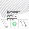 Polycarbonat Doppelstegplatte | 16 mm | Profil A4 | Sparpaket | Plattenbreite 98 cm | Klar | Breitkammer | Breite 3,09 m | Länge 4,00 m #2
