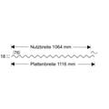Polycarbonat Spundwandplatte | 76/18 | 0,90 mm | Klar | 2,00 m #7
