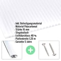 Polycarbonat Stegplatte | 16 mm | Profil A1 | Sparpaket | Plattenbreite 1,20 m | Opal Weiß | Blueline | Breite 3,74 m | Länge 2,00 m #2