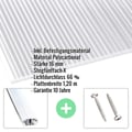 Polycarbonat Stegplatte | 16 mm | Profil A1 | Sparpaket | Plattenbreite 1,20 m | Klar | X-Struktur | Breite 3,74 m | Länge 2,00 m #2