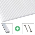 Polycarbonat Stegplatte | 16 mm | Profil A1 | Sparpaket | Plattenbreite 98 cm | Opal-Weiß | X-Struktur | Breite 9,13 m | Länge 6,00 m #1