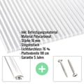 Polycarbonat Stegplatte | 16 mm | Profil A4 | Sparpaket | Plattenbreite 98 cm | Klar | Blueline | Breite 3,09 m | Länge 3,50 m #2