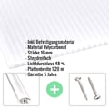 Polycarbonat Stegplatte | 16 mm | Profil A4 | Sparpaket | Plattenbreite 1,20 m | Opal Weiß | Blueline | Breite 8,67 m | Länge 3,00 m #2
