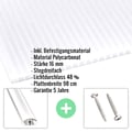 Polycarbonat Stegplatte | 16 mm | Profil A4 | Sparpaket | Plattenbreite 98 cm | Opal Weiß | Blueline | Breite 3,09 m | Länge 2,50 m #2