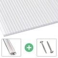 Polycarbonat Stegplatte | 16 mm | Profil A4 | Sparpaket | Plattenbreite 1,20 m | Opal-Weiß | X-Struktur | Breite 3,75 m | Länge 2,00 m #1