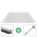 Polycarbonat Stegplatte | 16 mm | Profil ECO | Sparpaket | Plattenbreite 1,20 m | Klar | Breite 4,93 m | Länge 5,00 m #1