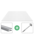 Polycarbonat Stegplatte | 16 mm | Profil Mendiger | Sparpaket | Plattenbreite 1,20 m | Opal Weiß | X-Struktur | Breite 8,67 m | Länge 3,00 m #1