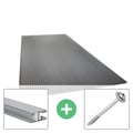 Polycarbonat Stegplatte | 16 mm | Profil Mendiger | Sparpaket | Plattenbreite 98 cm | Anthrazitgrau | Novalite | Breite 3,09 m | Länge 2,00 m #1
