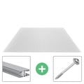 Polycarbonat Stegplatte | 16 mm | Profil Mendiger | Sparpaket | Plattenbreite 98 cm | Klar | X-Struktur | Breite 3,09 m | Länge 2,00 m #1
