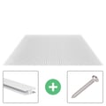 Polycarbonat Stegplatte | 16 mm | Profil Zevener Sprosse | Sparpaket | Plattenbreite 98 cm | Klar | Novalite | Breite 3,13 m | Länge 2,00 m #1