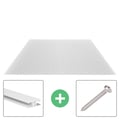 Polycarbonat Stegplatte | 16 mm | Profil Zevener Sprosse | Sparpaket | Plattenbreite 1,20 m | Klar | X-Struktur | Breite 6,27 m | Länge 4,50 m #1