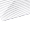 Polycarbonat Stegplatte | 16 mm | Breite 98 cm | Klar / Weiß gestreift | Beidseitiger UV-Schutz | 3,50 m #1