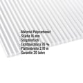 Polycarbonat Stegplatte | 16 mm | Breite 2,10 m | Klar | Beidseitiger UV-Schutz | 3,50 m #2