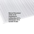 Polycarbonat Stegplatte | 16 mm | Breite 1,20 m | Klar | X-Struktur | 3,50 m #2