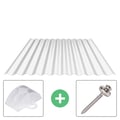 Polycarbonat Wellplatte | 76/18 | Sparpaket | 1,40 mm | Klar | C-Struktur | Breite 3,41 m | Länge 3,00 m #1