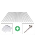Polycarbonat Wellplatte | 76/18 | Sparpaket | 1,40 mm | Klar | Rillenstruktur | Breite 3,25 m | Länge 2,00 m #1