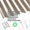 Polycarbonat Wellplatte | 76/18 | Sparpaket | 2,60 mm | Bronze | Wabenstruktur | Breite 7,91 m | Länge 5,00 m #2