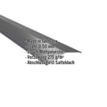 Firstblech flach | 14,5 x 14,5 cm | 150° | Stahl 0,50 mm | 35 µm Mattpolyester | 23 - Dunkelgrau #2