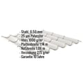 Pfannenblech 2/1060 | Anti-Tropf 1000 g/m² | Stahl 0,50 mm | 25 µm Polyester | 9006 - Weißaluminium #2