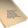 Stehfalzblech PD-510-S | Flach | Anti-Tropf 700 g/m² | Stahl 0,50 mm | 25 µm Polyester | 1002 - Sandgelb #2