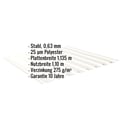 Trapezblech 20/1100 | Dach | Stahl 0,63 mm | 25 µm Polyester | 9010 - Reinweiß #2