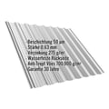 Trapezblech T18DR | Dach | Anti-Tropf 700 g/m² | Stahl 0,63 mm | 50 µm PURLAK® | 9006 - Weißaluminium #2