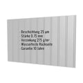 Trapezblech T7M | Wand | Stahl 0,75 mm | 25 µm Polyester | 9006 - Weißaluminium #2