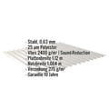 Wellblech 18/1064 | Dach | Anti-Tropf 2400 g/m² | Stahl 0,63 mm | 25 µm Polyester | 9006 - Weißaluminium #2