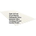 Wellblech PF25W | Wand | Stahl 0,63 mm | 25 µm Polyester | 9002 - Grauweiß #2