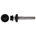 Verzinkte Schrauben | Für Montage Tiefsicke auf Stahlkonstruktion | 5,5 x 32 mm D14 | Tiefschwarz #1